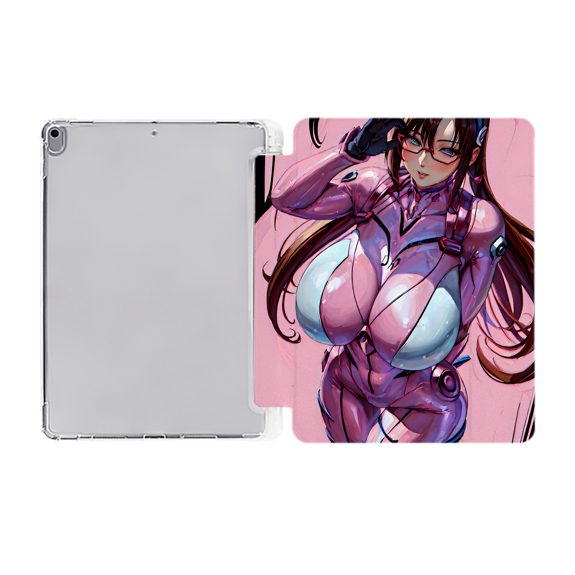 （画像用） EVA 新世紀エヴァンゲリオン IPad ケース ペン収納付き 三つ折りスタンド PUレザー×シリコン 対応機種9.5/10.5/10.9インチ